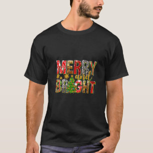 Merry And Bright Funny Xmas Trees Lights Buffalo P T-Shirt