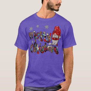 Merry and Bright gnomes christmas lights mas Lover T-Shirt