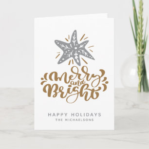 Merry and Bright   Happy Holidays Card