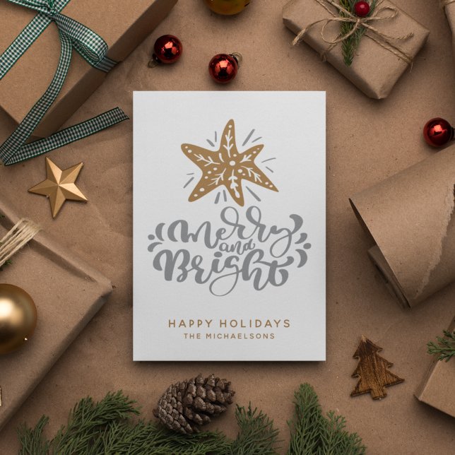 Merry and Bright | Happy Holidays Postcard (Creator Uploaded)