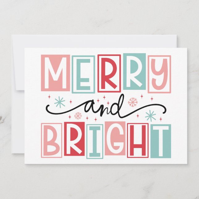 Merry and Bright Holiday Card (Front)