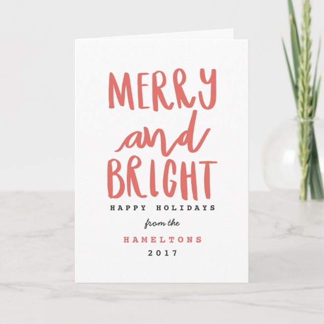 MERRY AND BRIGHT HOLIDAY CARD (Front)