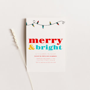 Merry and Bright Holiday Christmas Invite