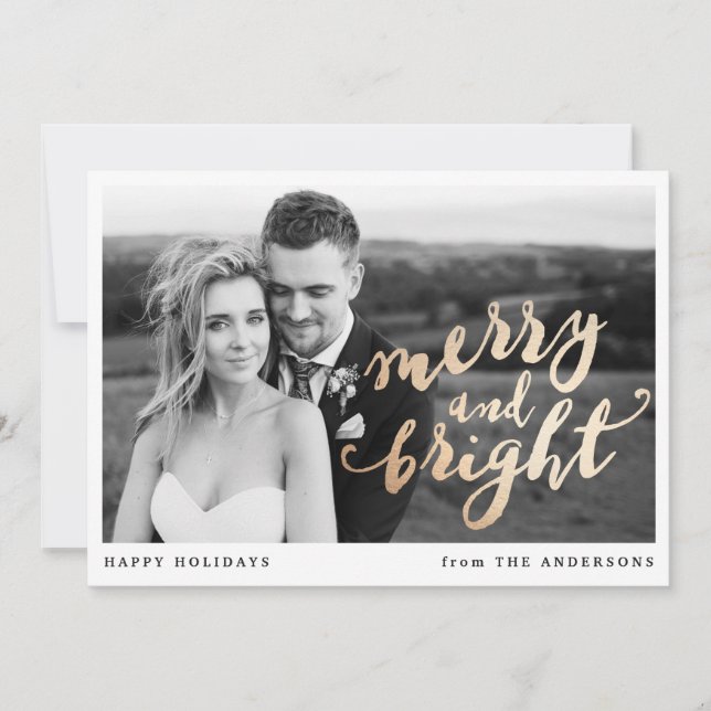 Merry and Bright | Holiday Photo Card (Front)