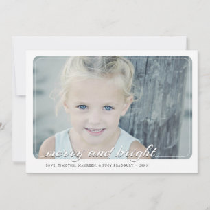 Merry and Bright   Holiday Photo Card