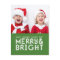 MERRY AND BRIGHT HOLIDAY PHOTO POSTCARD