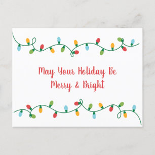 Merry and Bright Holiday Post Card