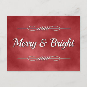 Merry and Bright Holiday Postcard