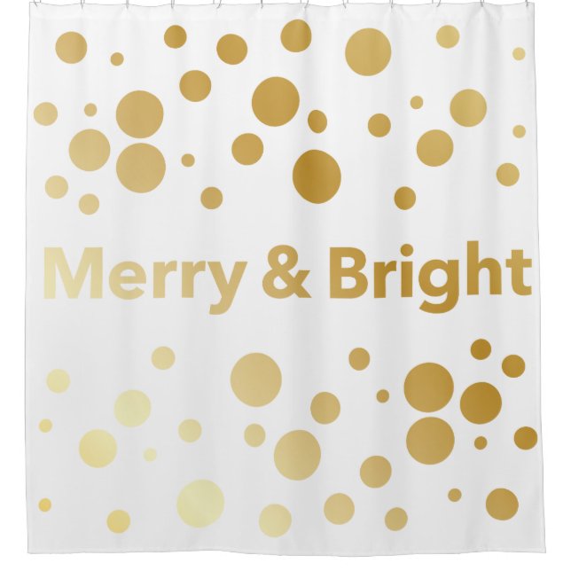 Merry and Bright Holiday Shower Curtain (Front)