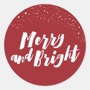 Merry and Bright Holiday sticker