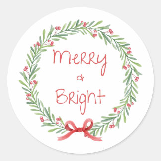 Merry and Bright Holiday Stickers 