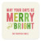Merry and Bright Holiday Stickers/Envelope Seal