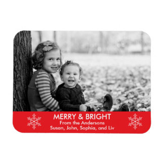 Merry and Bright Holiday Wishes Magnet