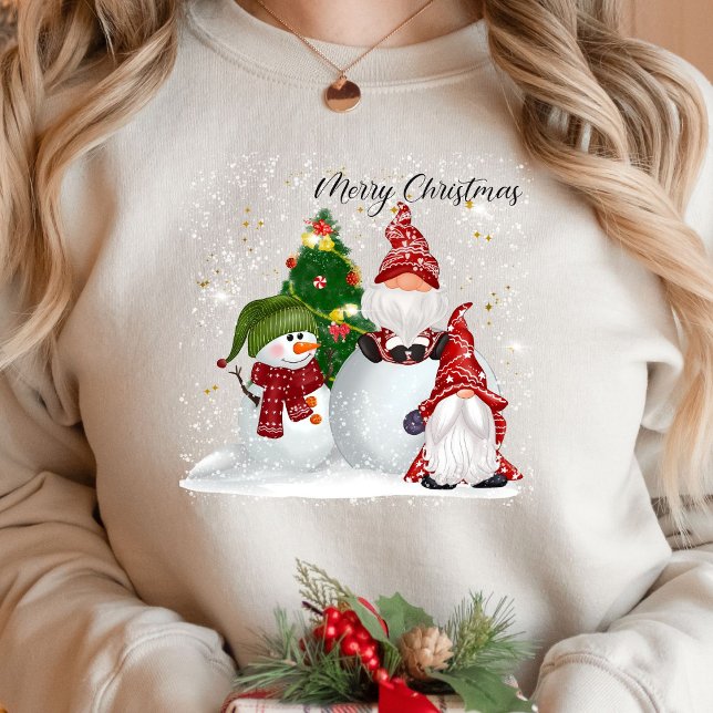 Merry and Bright Holidays Christmas Trees  Sweatshirt (Creator Uploaded)