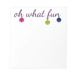 Merry and Bright jingle bells design Notepad