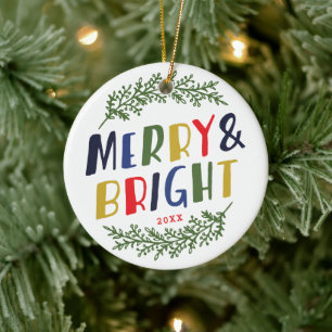 Merry and Bright Keepsake Photo Ornament