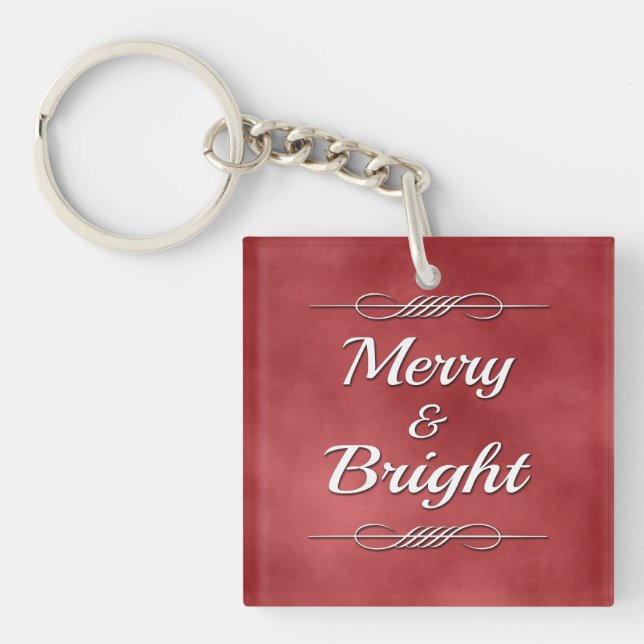 Merry and Bright Key Ring (Front)