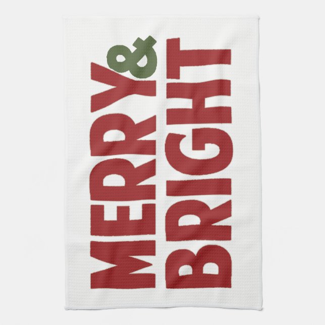 Merry and Bright Kitchen Towel (Vertical)