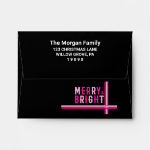 Merry And Bright Merry Christmas Party Envelope