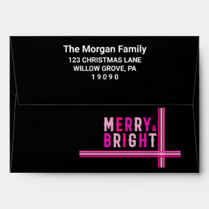 Merry And Bright Merry Christmas Party Envelope