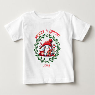 Merry and bright Modern Christmas T-Shirt