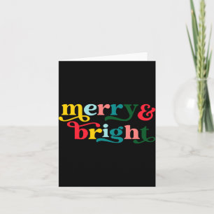 Merry And Bright Modern Christmas Womens  Card