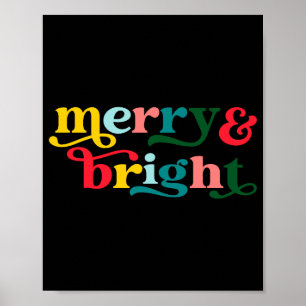 Merry And Bright Modern Christmas Womens Poster