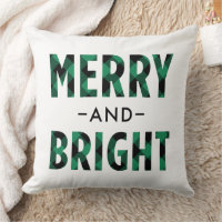 Merry and Bright Modern Green Buffalo Plaid
