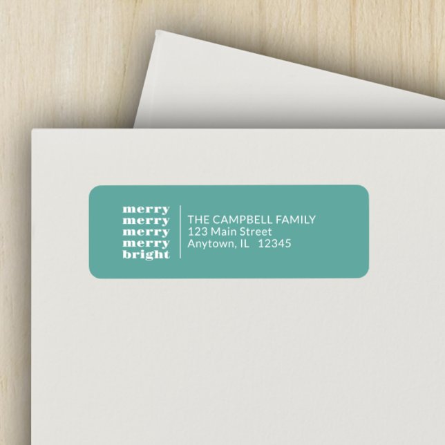 Merry and Bright Modern Minimal Teal Christmas (Creator Uploaded)