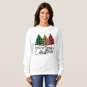 Merry and Bright Modern Red Women's Christmas Sweatshirt