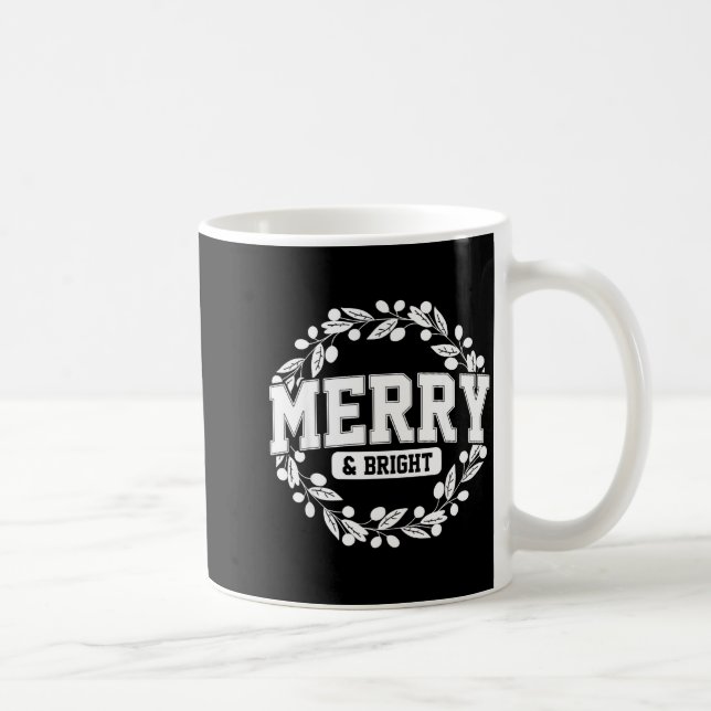 Merry And Bright Moody And Uptight Christmas Coupl Coffee Mug (Right)