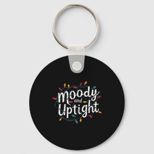 Merry And Bright Moody And Uptight Christmas Coupl Key Ring