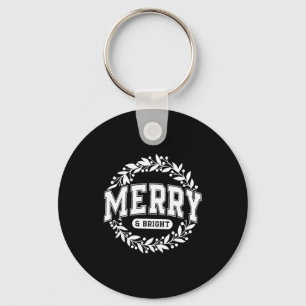 Merry And Bright Moody And Uptight Christmas Coupl Key Ring