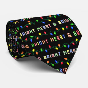 Merry and Bright Multi Christmas Lights Tie
