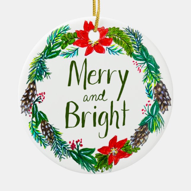 Merry and Bright Ornament (Front)