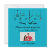 Merry and Bright Personalise Flat Holiday Card