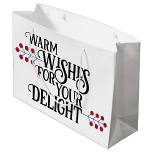 Merry and Bright Personalised message Large Gift Bag