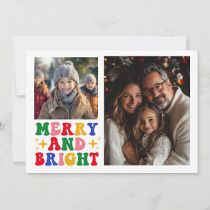 Merry and Bright Photo Flat Holiday Card