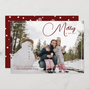 Merry and Bright Photo Holiday Card