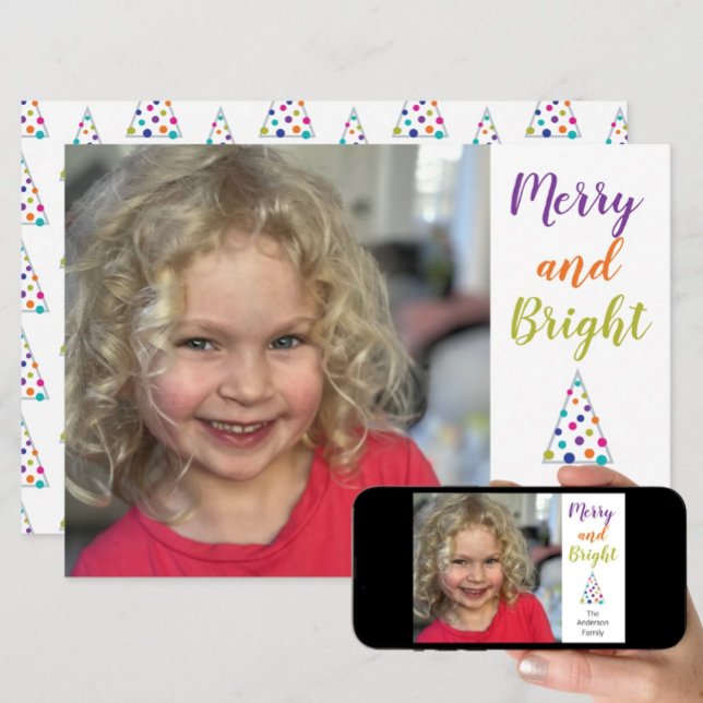 Merry and Bright Photo Holiday Card (Creator Uploaded)