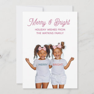 Merry And Bright Photo Holiday Card