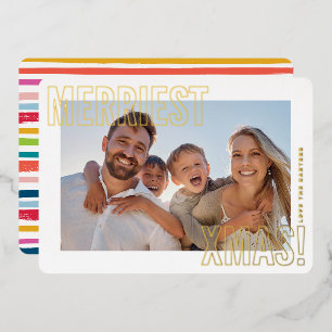 MERRY and BRIGHT PHOTO modern family colorful