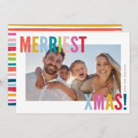 MERRY and BRIGHT PHOTO modern family colourful