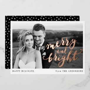 Merry and Bright Photo Rose Gold