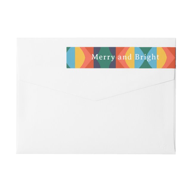 Merry and Bright Rainbow Christmas  Wrap Around Label (Back)