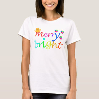 Merry and Bright Rainbow T-Shirt – Colourful Posit