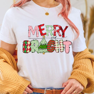 Merry and Bright Red Christmas  T-Shirt