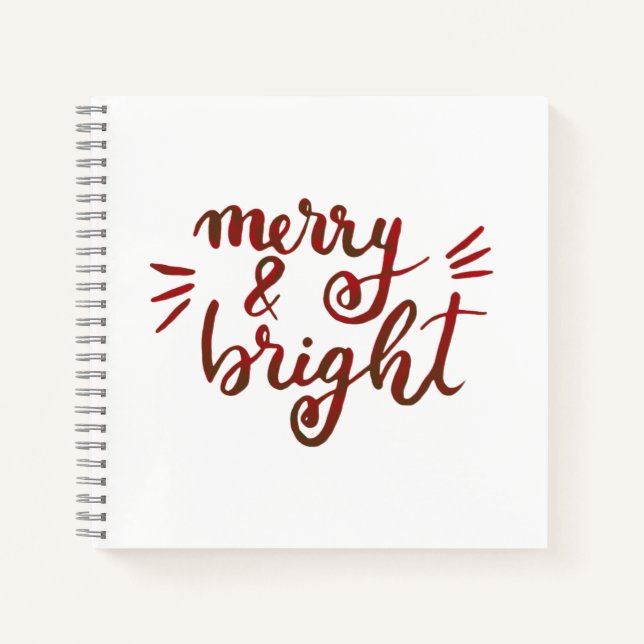 Merry and bright - red notebook (Front)
