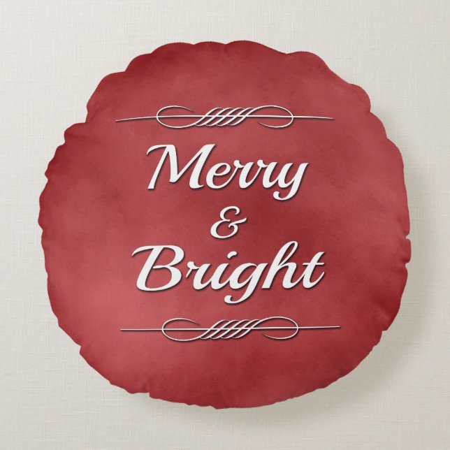 Merry and Bright Round Cushion (Front)