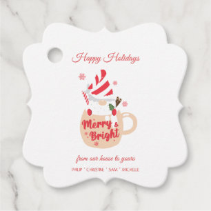Merry and Bright Santa Hot Cocoa Favour Tags